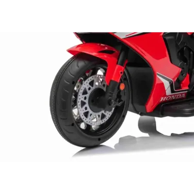 Elektrická Motorka HONDA CBR 1000RR, Licencovaná, 12V baterie, Plastová kola, 30W motor, LED světla, pevný rám, červená