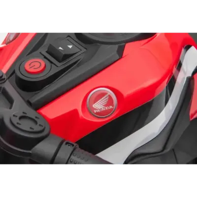Elektrická Motorka HONDA CBR 1000RR, Licencovaná, 12V baterie, Plastová kola, 30W motor, LED světla, pevný rám, červená