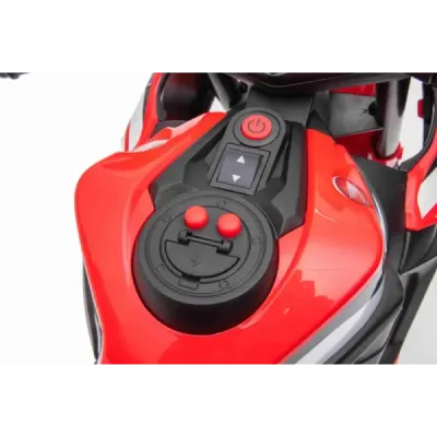 Elektrická Motorka HONDA CBR 1000RR, Licencovaná, 12V baterie, Plastová kola, 30W motor, LED světla, pevný rám, červená