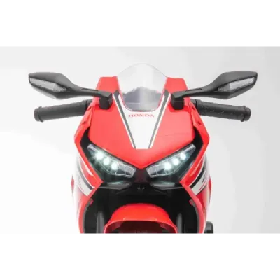Elektrická Motorka HONDA CBR 1000RR, Licencovaná, 12V baterie, Plastová kola, 30W motor, LED světla, pevný rám, červená