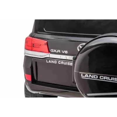 Elektrické autíčko Toyota Landcruiser 12V, černé, Koženkové sedátko, 2,4 GHz dálkové ovládání, USB/AUX Vstup, Odpružení, 12V bat