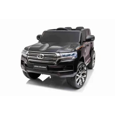 Elektrické autíčko Toyota Landcruiser 12V, černé, Koženkové sedátko, 2,4 GHz dálkové ovládání, USB/AUX Vstup, Odpružení, 12V bat