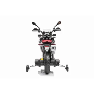 Elektrická Motorka BMW F850 GS, Licencované, 12V baterie, EVA měkká kola, 2 x 35W motor,LED Světla, Pomocná kolečka, bílá
