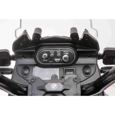 Elektrická Motorka BMW F850 GS, Licencované, 12V baterie, EVA měkká kola, 2 x 35W motor,LED Světla, Pomocná kolečka, bílá