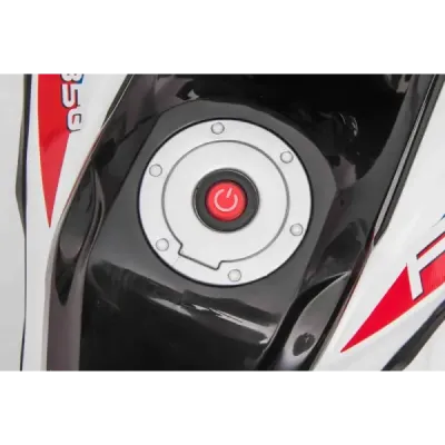 Elektrická Motorka BMW F850 GS, Licencované, 12V baterie, EVA měkká kola, 2 x 35W motor,LED Světla, Pomocná kolečka, bílá