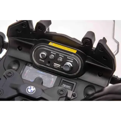Elektrická Motorka BMW F850 GS, Licencované, 12V baterie, EVA měkká kola, 2 x 35W motor,LED Světla, Pomocná kolečka, žlutá