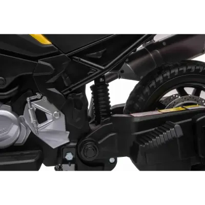 Elektrická Motorka BMW F850 GS, Licencované, 12V baterie, EVA měkká kola, 2 x 35W motor,LED Světla, Pomocná kolečka, žlutá