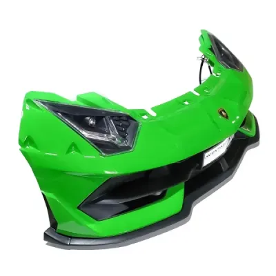 Přední nárazník včetně předních světlometů - Lamborghini Aventador Dvoumístné Zelené lakované