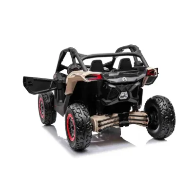 Elektrické autíčko Can-am Maverick, černý, dvoumístné, odpružená zadní náprava, 2,4 Ghz dálkové ovládání, přenosná baterie, 4 x 