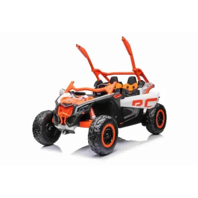 Elektrické autíčko Can-am Maverick, oranžový, dvoumístné, odpružená zadní náprava, 2,4 Ghz dálkové ovládání, přenosná baterie, 4