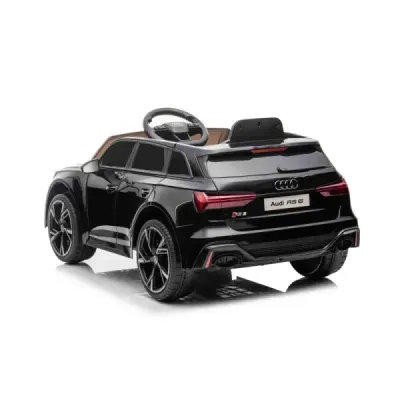 Elektrické autíčko Audi RS6, 12V, koženkové sedátko, 2,4 GHz dálkové ovládání, USB Vstup, LED světla, 12V baterie, měkká EVA kol