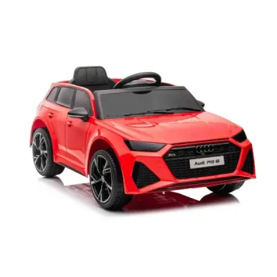 Elektrické autíčko Audi RS6, 12V, koženkové sedátko, 2,4 GHz dálkové ovládání, USB Vstup, LED světla, 12V baterie, měkká EVA kol