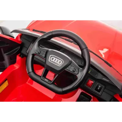 Elektrické autíčko Audi RS6, 12V, koženkové sedátko, 2,4 GHz dálkové ovládání, USB Vstup, LED světla, 12V baterie, měkká EVA kol