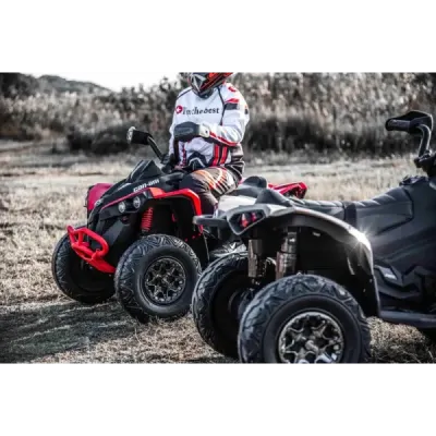 Elektrická čtyřkolka Can-am Renegade, kaki, jednomístná, odpružená přední a zadní náprava, LED Světlá, 12V baterie, 2 x 35W Moto