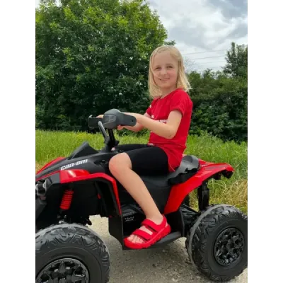 Elektrická čtyřkolka Can-am Renegade, kaki, jednomístná, odpružená přední a zadní náprava, LED Světlá, 12V baterie, 2 x 35W Moto