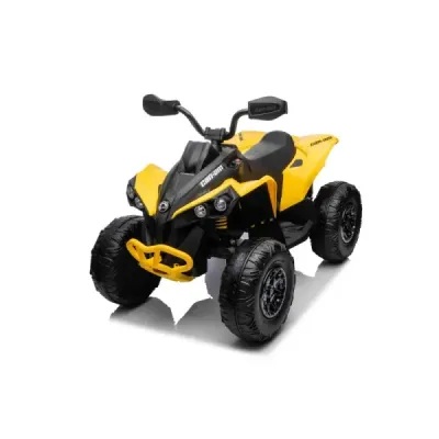 Elektrická čtyřkolka Can-am Renegade, žlutá, jednomístná, odpružená přední a zadní náprava, LED Světlá, 12V baterie, 2 x 35W Mot