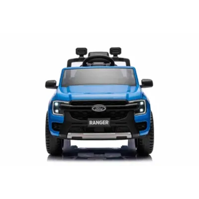 Elektrické autíčko FORD Ranger 12V, modré, Koženkové sedátko, 2,4 GHz dálkové ovládání, Bluetooth/USB Vstup, Odpružení, 12V bate