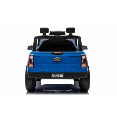 Elektrické autíčko FORD Ranger 12V, modré, Koženkové sedátko, 2,4 GHz dálkové ovládání, Bluetooth/USB Vstup, Odpružení, 12V bate