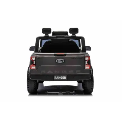 Elektrické autíčko FORD Ranger 12V, Šedá metalíza, Koženkové sedátko, 2,4 GHz dálkové ovládání, Bluetooth/USB Vstup, Odpružení, 