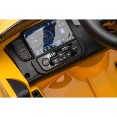 Elektrické autíčko FORD Ranger 12V, červené, Koženkové sedátko, 2,4 GHz dálkové ovládání, Bluetooth/USB Vstup, Odpružení, 12V ba
