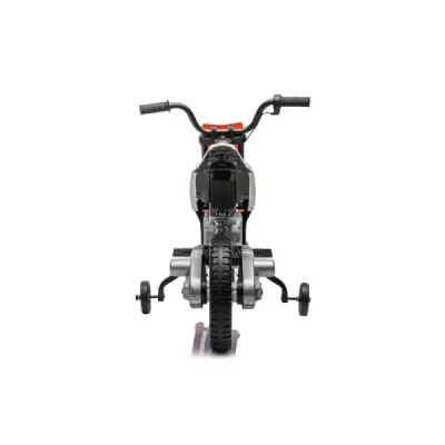Elektrická Motorka MOTOCROSS, Oranžová, 12V baterie, EVA měkká kola, Koženkové sedátko, 2 x 25W Motor, Odpružení, Kovový rám, MP