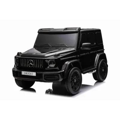 Elektrické autíčko Mercedes-Benz G63 AMG 4x4² Dvoumístné 12V, černé, MP3 Přehrávač s USB/AUX vstupem, Pohon 4x4, Baterie 12V14Ah