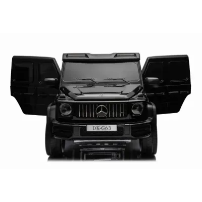 Elektrické autíčko Mercedes-Benz G63 AMG 4x4² Dvoumístné 12V, černé, MP3 Přehrávač s USB/AUX vstupem, Pohon 4x4, Baterie 12V14Ah