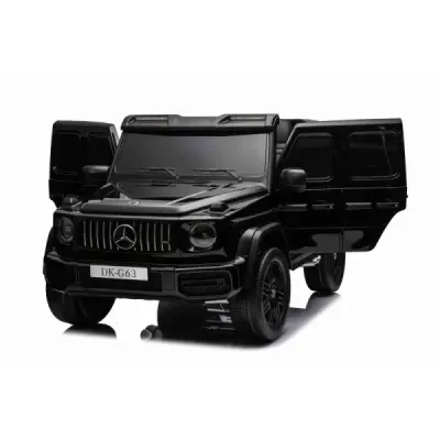 Elektrické autíčko Mercedes-Benz G63 AMG 4x4² Dvoumístné 12V, černé, MP3 Přehrávač s USB/AUX vstupem, Pohon 4x4, Baterie 12V14Ah