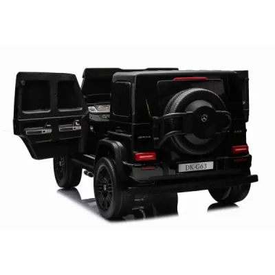Elektrické autíčko Mercedes-Benz G63 AMG 4x4² Dvoumístné 12V, černé, MP3 Přehrávač s USB/AUX vstupem, Pohon 4x4, Baterie 12V14Ah