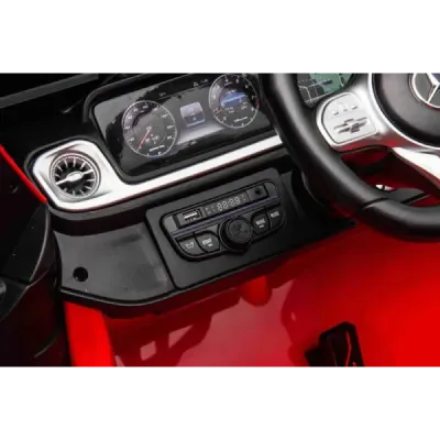 Elektrické autíčko Mercedes-Benz G63 AMG 4x4² Dvoumístné 12V, černé, MP3 Přehrávač s USB/AUX vstupem, Pohon 4x4, Baterie 12V14Ah