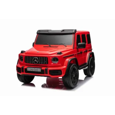 Elektrické autíčko Mercedes-Benz G63 AMG 4x4² Dvoumístné 12V, červené, MP3 Přehrávač s USB/AUX vstupem, Pohon 4x4, Baterie 12V14