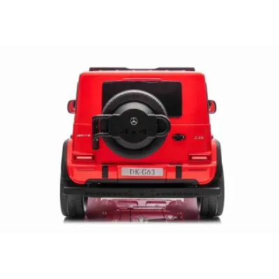 Elektrické autíčko Mercedes-Benz G63 AMG 4x4² Dvoumístné 12V, červené, MP3 Přehrávač s USB/AUX vstupem, Pohon 4x4, Baterie 12V14