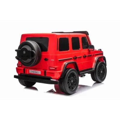 Elektrické autíčko Mercedes-Benz G63 AMG 4x4² Dvoumístné 12V, červené, MP3 Přehrávač s USB/AUX vstupem, Pohon 4x4, Baterie 12V14
