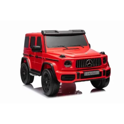 Elektrické autíčko Mercedes-Benz G63 AMG 4x4² Dvoumístné 12V, červené, MP3 Přehrávač s USB/AUX vstupem, Pohon 4x4, Baterie 12V14