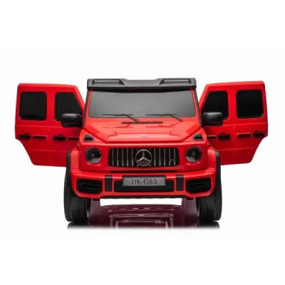 Elektrické autíčko Mercedes-Benz G63 AMG 4x4² Dvoumístné 12V, červené, MP3 Přehrávač s USB/AUX vstupem, Pohon 4x4, Baterie 12V14