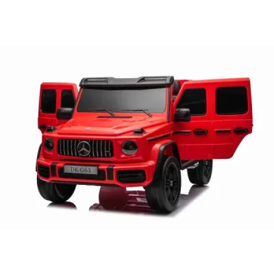 Elektrické autíčko Mercedes-Benz G63 AMG 4x4² Dvoumístné 12V, červené, MP3 Přehrávač s USB/AUX vstupem, Pohon 4x4, Baterie 12V14
