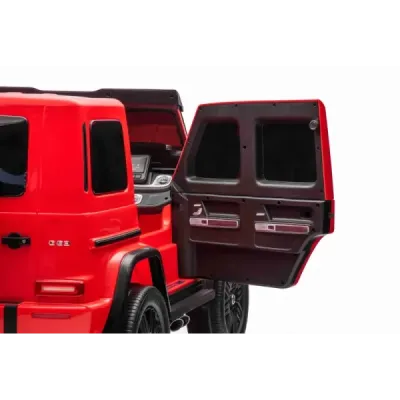 Elektrické autíčko Mercedes-Benz G63 AMG 4x4² Dvoumístné 12V, červené, MP3 Přehrávač s USB/AUX vstupem, Pohon 4x4, Baterie 12V14