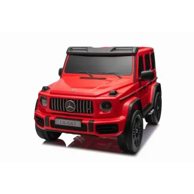 Elektrické autíčko Mercedes-Benz G63 AMG 4x4² Dvoumístné 12V, červené, MP3 Přehrávač s USB/AUX vstupem, Pohon 4x4, Baterie 12V14