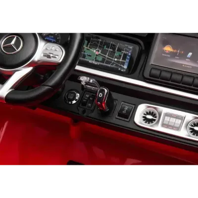 Elektrické autíčko Mercedes-Benz G63 AMG 4x4² Dvoumístné 12V, červené, MP3 Přehrávač s USB/AUX vstupem, Pohon 4x4, Baterie 12V14