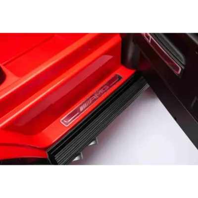 Elektrické autíčko Mercedes-Benz G63 AMG 4x4² Dvoumístné 12V, červené, MP3 Přehrávač s USB/AUX vstupem, Pohon 4x4, Baterie 12V14
