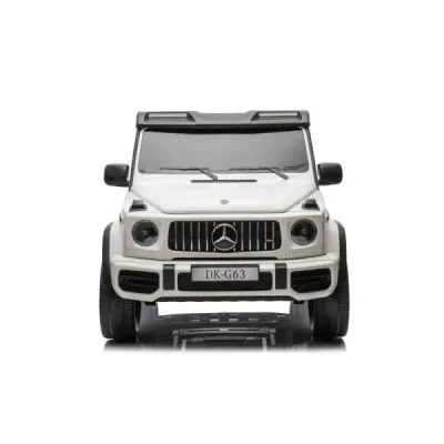 Elektrické autíčko Mercedes-Benz G63 AMG 4x4² Dvoumístné 12V, bílé, MP3 Přehrávač s USB/AUX vstupem, Pohon 4x4, Baterie 12V14Ah,