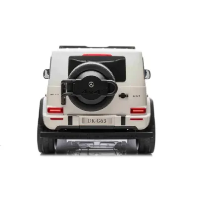 Elektrické autíčko Mercedes-Benz G63 AMG 4x4² Dvoumístné 12V, bílé, MP3 Přehrávač s USB/AUX vstupem, Pohon 4x4, Baterie 12V14Ah,