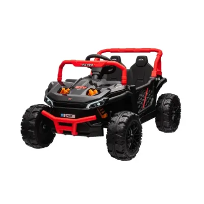 Elektrické autíčko UTV Small 12V, černý, Pohon zadních kol, 12V baterie, Plastová kola, široké dvojité sedátko, 2,4 GHz Dálkový 