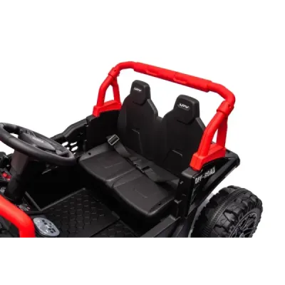 Elektrické autíčko UTV Small 12V, černý, Pohon zadních kol, 12V baterie, Plastová kola, široké dvojité sedátko, 2,4 GHz Dálkový 