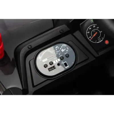Elektrické autíčko UTV Small 12V, černý, Pohon zadních kol, 12V baterie, Plastová kola, široké dvojité sedátko, 2,4 GHz Dálkový 