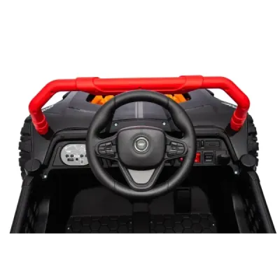 Elektrické autíčko UTV Small 12V, černý, Pohon zadních kol, 12V baterie, Plastová kola, široké dvojité sedátko, 2,4 GHz Dálkový 
