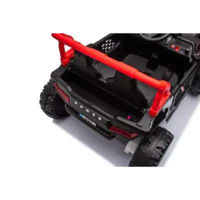 Elektrické autíčko UTV Small 12V, černý, Pohon zadních kol, 12V baterie, Plastová kola, široké dvojité sedátko, 2,4 GHz Dálkový 