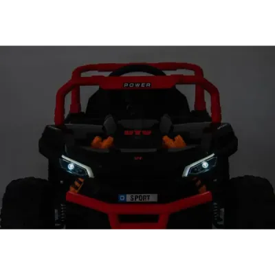 Elektrické autíčko UTV Small 12V, černý, Pohon zadních kol, 12V baterie, Plastová kola, široké dvojité sedátko, 2,4 GHz Dálkový 