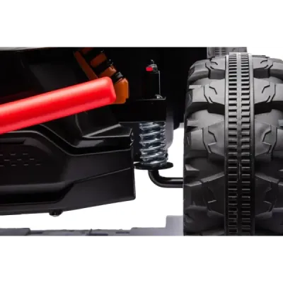 Elektrické autíčko UTV Small 12V, černý, Pohon zadních kol, 12V baterie, Plastová kola, široké dvojité sedátko, 2,4 GHz Dálkový 