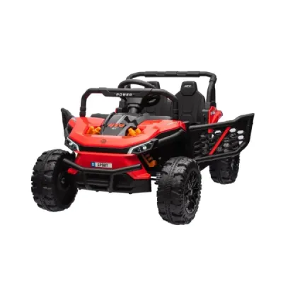 Elektrické autíčko UTV Small 12V, červený, Pohon zadních kol, 12V baterie, Plastová kola, široké dvojité sedátko, 2,4 GHz Dálkov